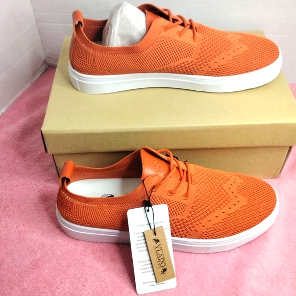 Vlado orange shoes in men's size 7.5 women's 9 - Picture 7 of 12